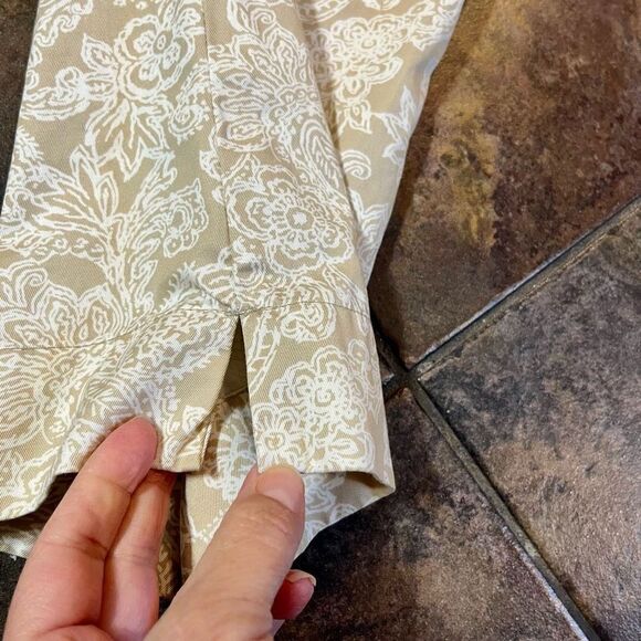 Eddie Bauer White Tan Paisley Lace Size 12 - Picture 9 of 9